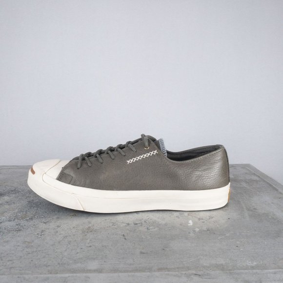 Converse Shoes - Converse Jack Purcell Cross Stitch Charcoal Low Top Unisex Leather 8.5 M / 10 W